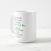 数字ロジックに回るわたしの世界 コーヒーマグカップ (正面左)