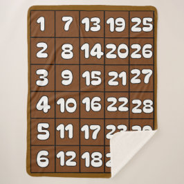 数字好きの数字デザイン シェルパブランケット