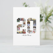 数字20の写真コラージュ カード (スタンド正面)