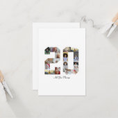 数字20の写真コラージュ カード (正面/裏面インサイチュ)