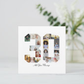 数字30のフォトコラージュ シーズンカード (スタンド正面)