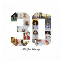 数字30のフォトコラージュ