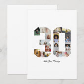 数字30のフォトコラージュ 案内状 (正面/裏面)