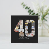 数字40のフォトコラージュ シーズンカード (スタンド正面)