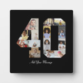 数字40のフォトコラージュ フォトプラーク (正面)