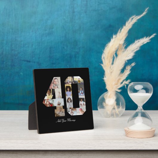 数字40のフォトコラージュ フォトプラーク (インサイチュ)