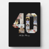 数字40のフォトコラージュ フォトプラーク (正面)