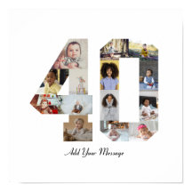 数字40のフォトコラージュ