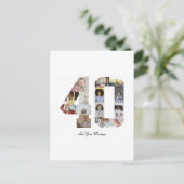 数字40のフォトコラージュ ポストカード (スタンド正面)