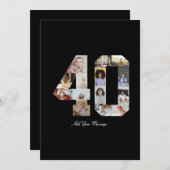 数字40のフォトコラージュ 案内状 (正面/裏面)