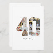 数字40のフォトコラージュ 案内状 (正面/裏面)