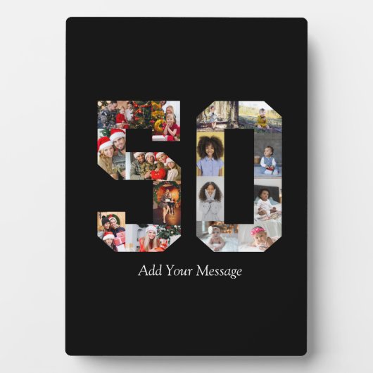 数字50のフォトコラージュ フォトプラーク (正面)