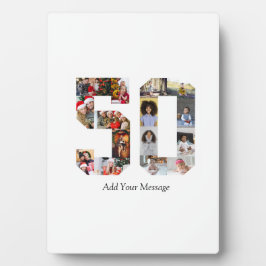数字50のフォトコラージュ フォトプラーク