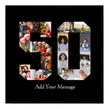 数字50のフォトコラージュ