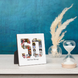 数字50の写真コラージュ フォトプラーク