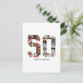 数字50の写真コラージュ ポストカード (スタンド正面)
