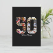 数字50の写真コラージュ 案内状 (スタンド正面)
