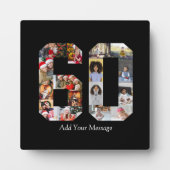 数字60のフォトコラージュ フォトプラーク (正面)