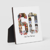 数字60のフォトコラージュ フォトプラーク (正面)