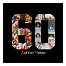 数字60のフォトコラージュ