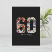 数字60の写真コラージュ カード (スタンド正面)