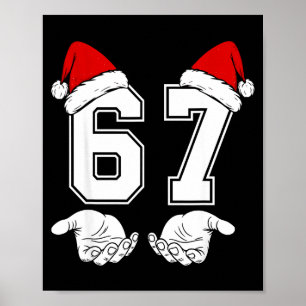 数字67 マッチングシックスセブン 6 7 ミーム 6 7 クリスマス ポスター