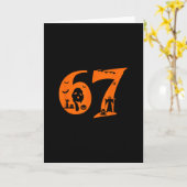 数字67 面白いミーム 説明 6 7 六 七 怖いハ カード (黄色い花)