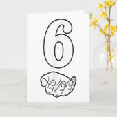 数字6 面白い 67 六 七 ミーム 手 カップル マッチ カード (黄色い花)