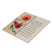 数字6 24-26 主よ、あなたを祝福してください フラワーの水彩 タイル (側面)