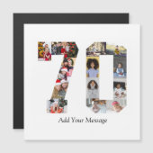 数字70の写真コラージュ (正面/裏面)