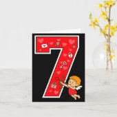 数字7 六 七 6 7 ミーム カップル バレンタイン マッチ カード (黄色い花)