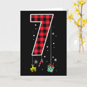 数字7 面白いミーム セイ 6 7 六 七 クリスマス カード (黄色い花)