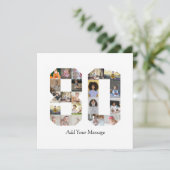 数字80のフォトコラージュ シーズンカード (スタンド正面)