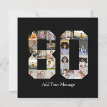 数字80のフォトコラージュ