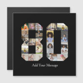 数字80の写真コラージュ (正面/裏面)