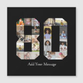 数字80の写真コラージュ (正面)