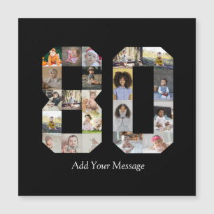 数字80の写真コラージュ