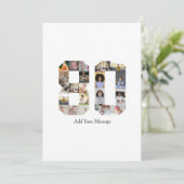 数字80の写真コラージュ カード (スタンド正面)