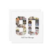 数字80の写真コラージュ カード (正面/裏面インサイチュ)