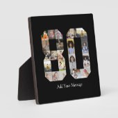 数字80の写真コラージュ フォトプラーク (正面)