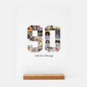 数字90写真コラージュ アクリルサイン (正面)