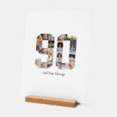 数字90写真コラージュ アクリルサイン (傾斜)