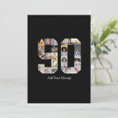 数字90写真コラージュ カード (スタンド正面)