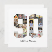 数字90写真コラージュ シーズンカード (正面/裏面)