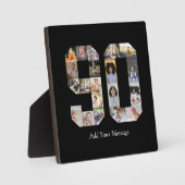 数字90写真コラージュ フォトプラーク (正面)