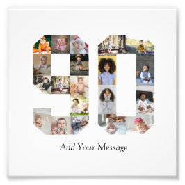 数字90写真コラージュ フォトプリント