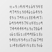 数字「π=3.14」算数科学愛好者デカール ウィンドウサイン (シート)