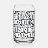 数字 ブラック ホワイト        ガラス缶 (裏面)