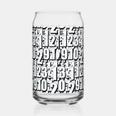 数字 ブラック ホワイト        ガラス缶 (左)