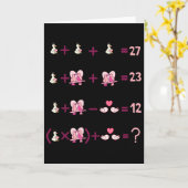 数字 数学の方程式の先生 代数 シリ―・グース カード (黄色い花)